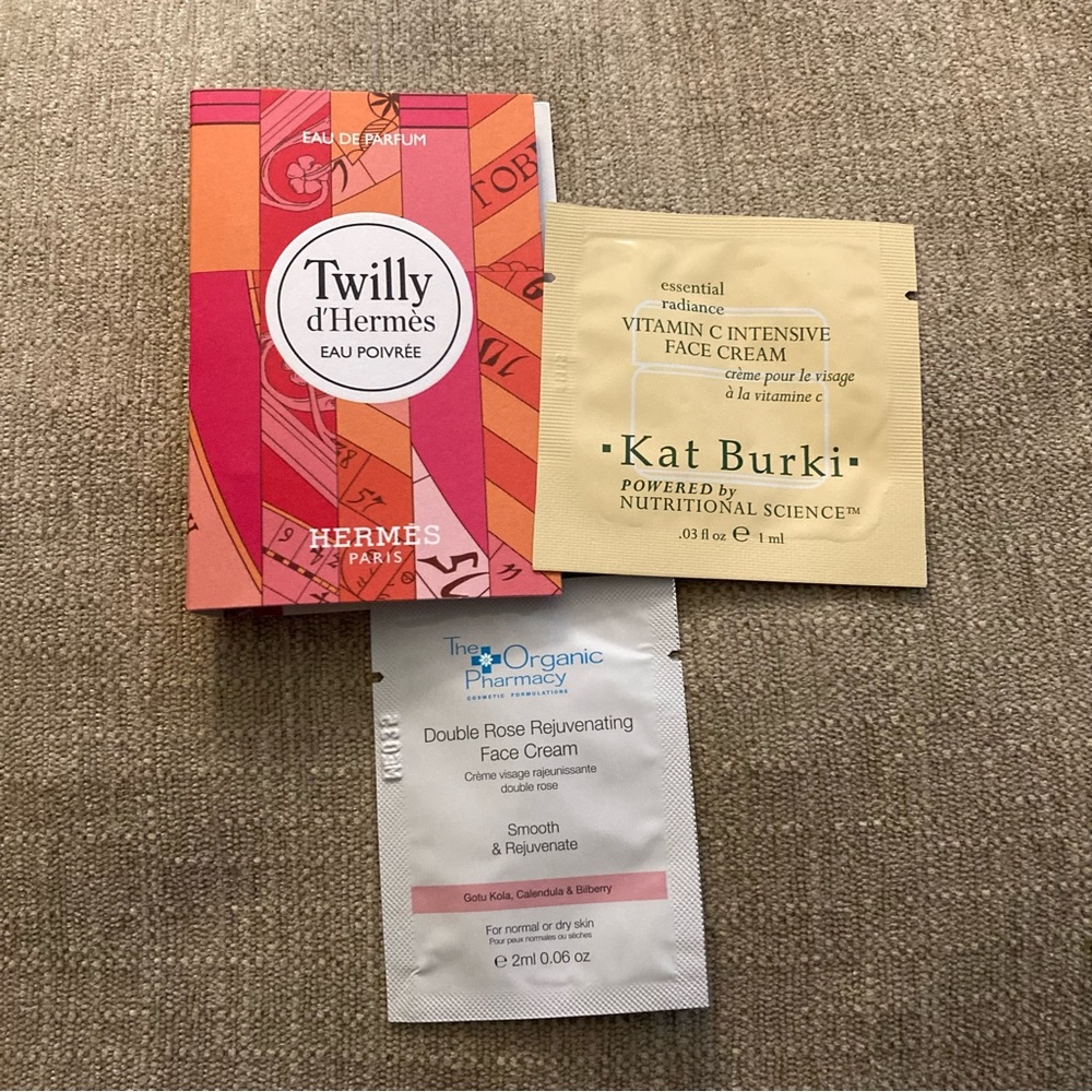 Hermès, Kat Burki, The Organic Pharmacy Bundle